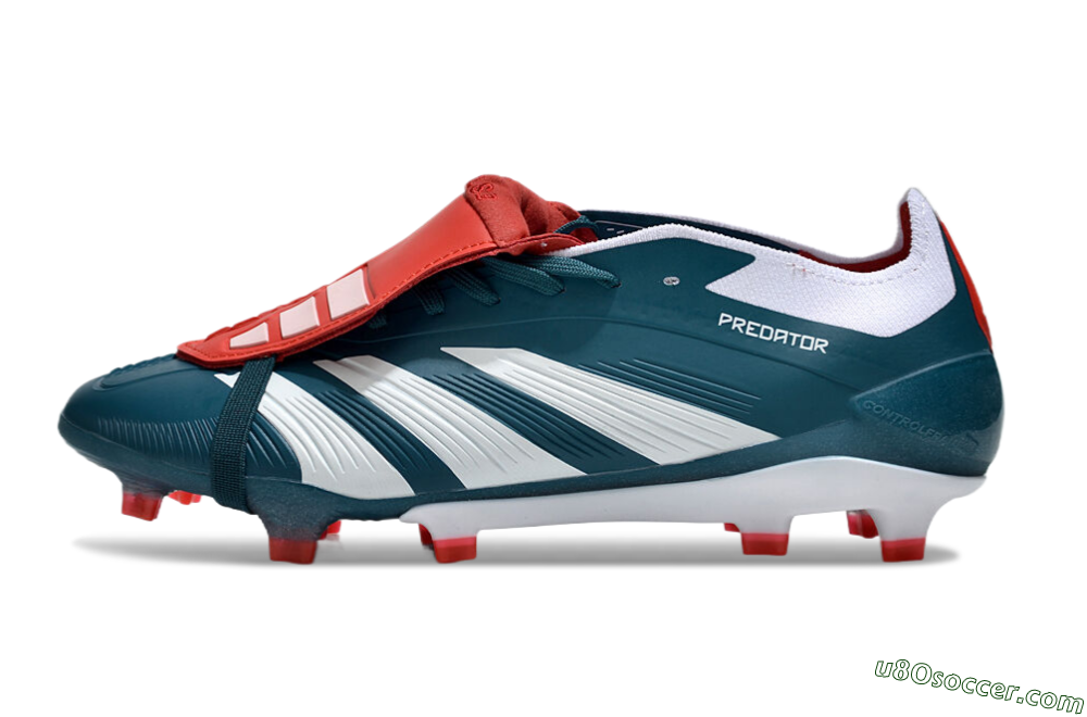 Adidas Predator Elite Foldover Tongue FG Firm Ground Soccer Cleats - Green/White/Red 2