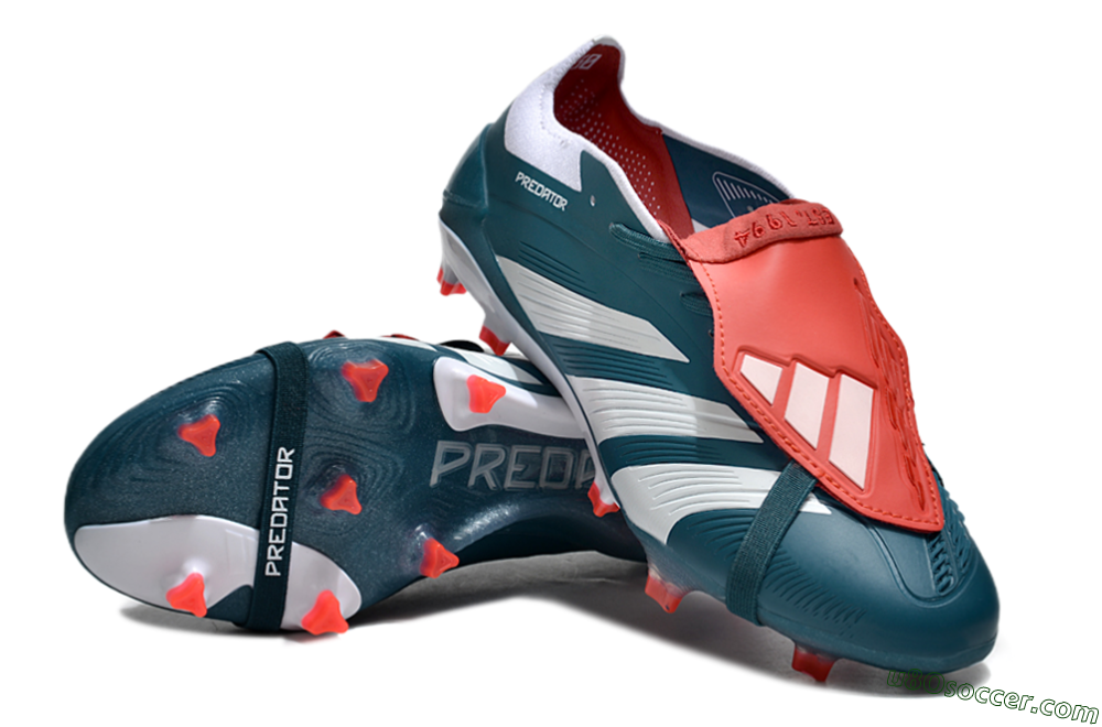 Adidas Predator Elite Foldover Tongue FG Firm Ground Soccer Cleats - Green/White/Red 3