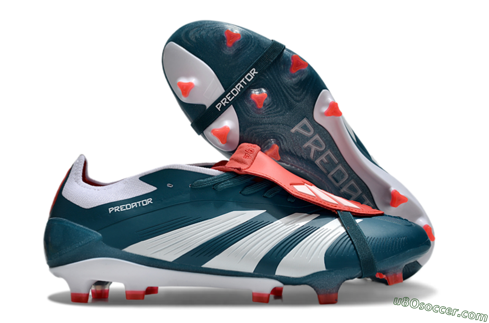 Adidas Predator Elite Foldover Tongue FG Firm Ground Soccer Cleats - Green/White/Red 1