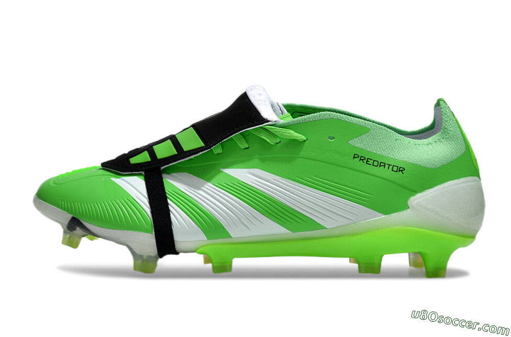 Adidas Predator Elite Foldover Tongue FG Firm Ground Soccer Cleats - Green/White/Black 2