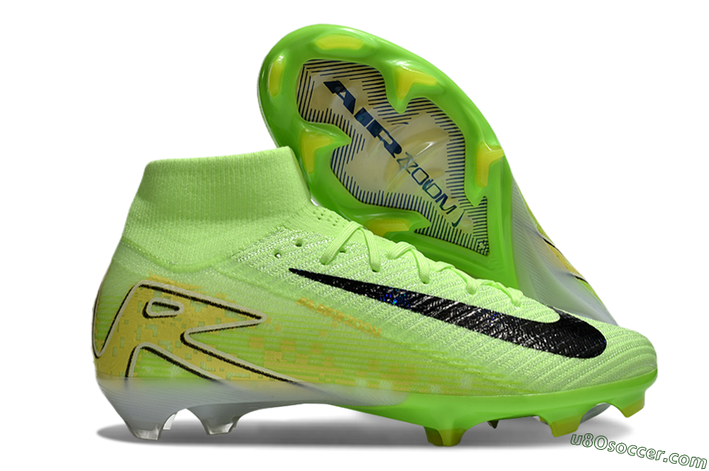 Nike Air Zoom Mercurial Superfly 10 Elite FG Firm Ground Soccer Cleats - Green/Black/White 1