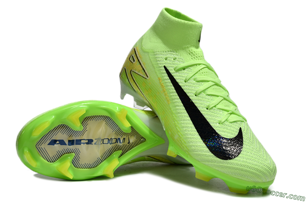 Nike Air Zoom Mercurial Superfly 10 Elite FG Firm Ground Soccer Cleats - Green/Black/White 3