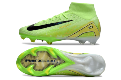 Nike Air Zoom Mercurial Superfly 10 Elite FG Firm Ground Soccer Cleats - Green/Black/White