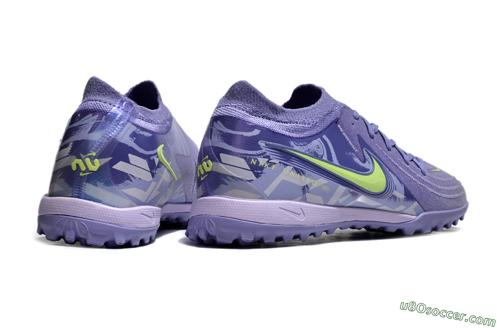 Nike Phantom GX 2 Elite TF Artificial Turf Soccer Shoes - Purple/Yellow/White 6