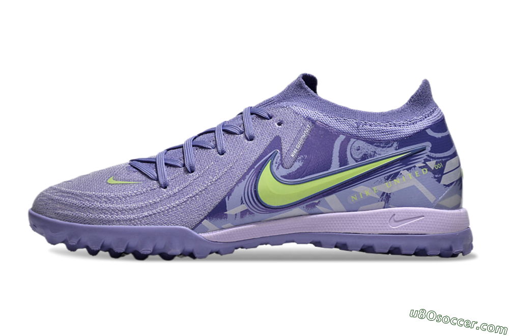 Nike Phantom GX 2 Elite TF Artificial Turf Soccer Shoes - Purple/Yellow/White 2