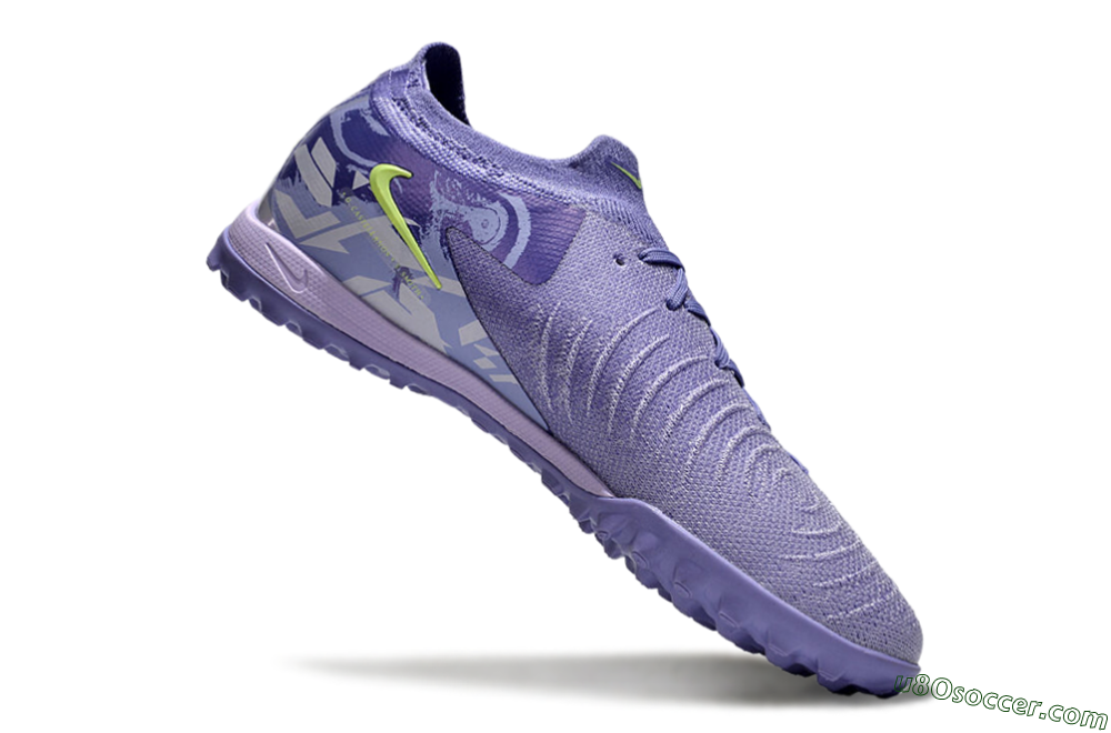 Nike Phantom GX 2 Elite TF Artificial Turf Soccer Shoes - Purple/Yellow/White 4