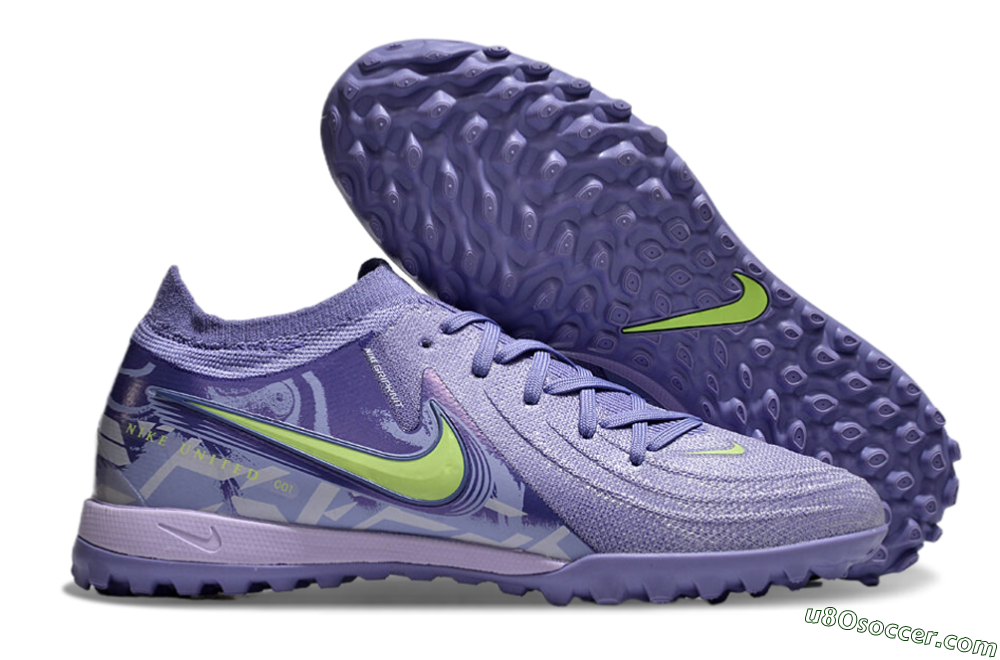 Nike Phantom GX 2 Elite TF Artificial Turf Soccer Shoes - Purple/Yellow/White 1