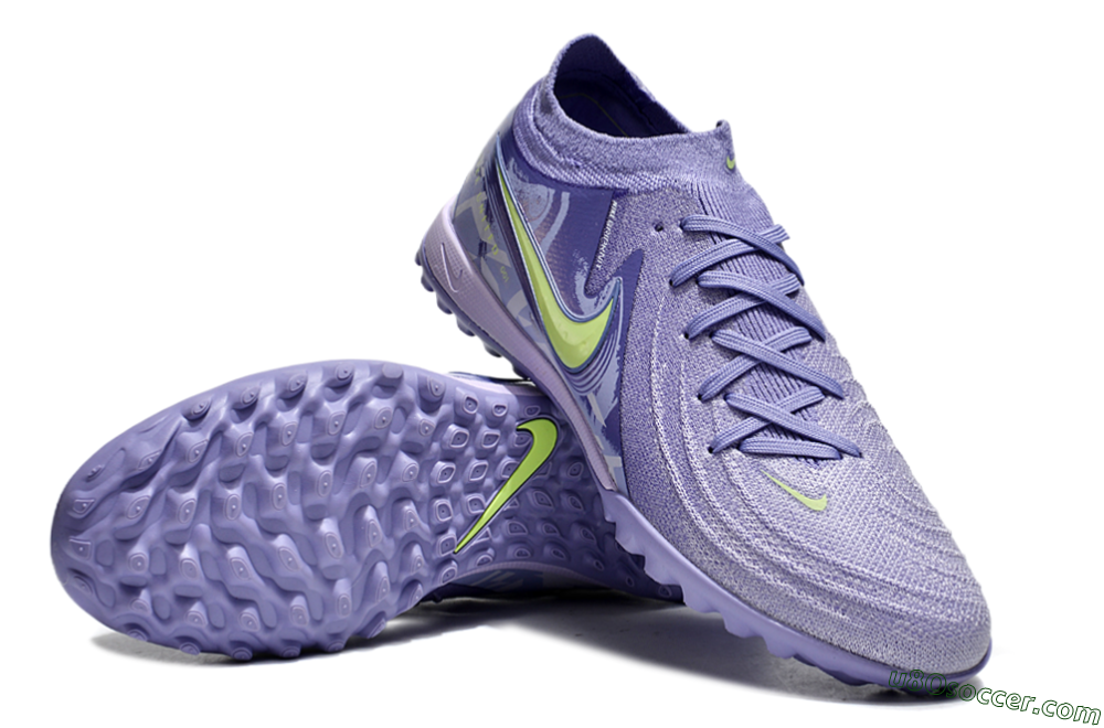 Nike Phantom GX 2 Elite TF Artificial Turf Soccer Shoes - Purple/Yellow/White 3