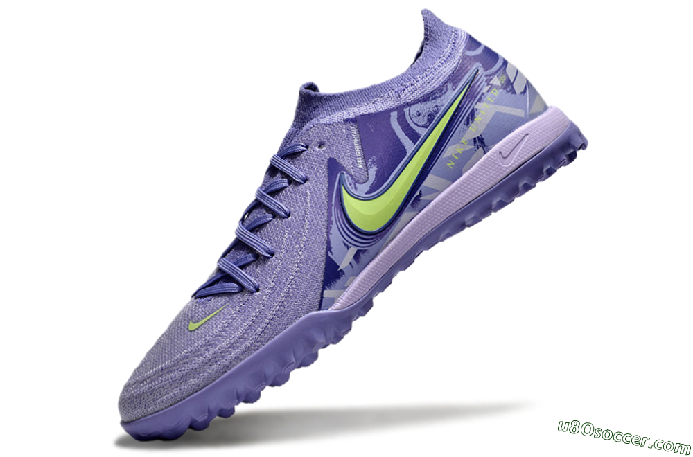Nike Phantom GX 2 Elite TF Artificial Turf Soccer Shoes - Purple/Yellow/White 5