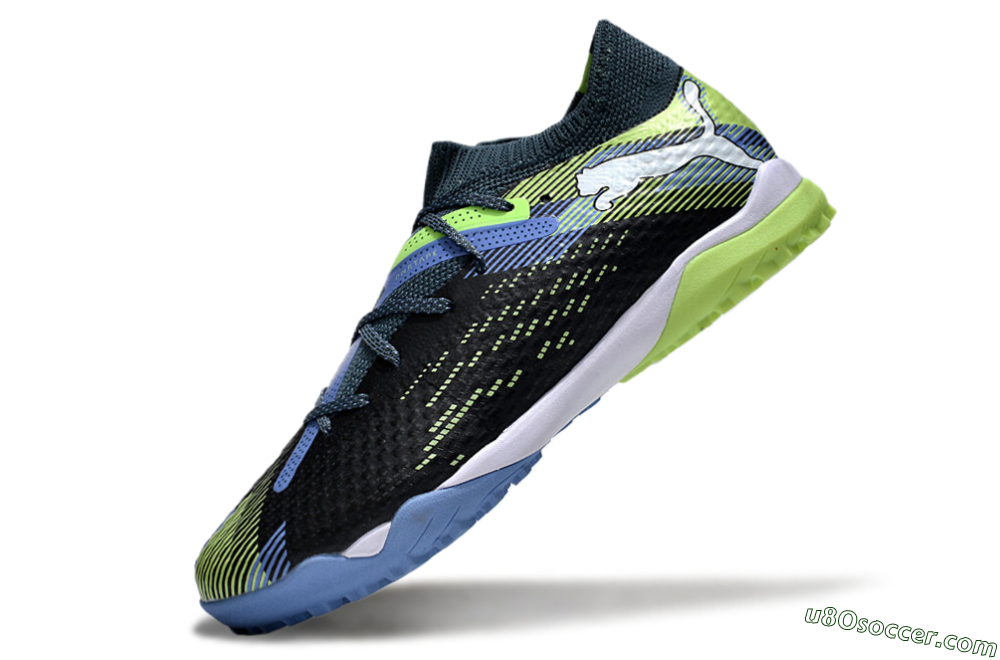 Puma Future Ultimate TF Artificial Turf Soccer Shoes - Black/Yellow/Blue 5