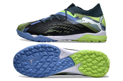 Puma Future Ultimate TF Artificial Turf Soccer Shoes - Black/Yellow/Blue
