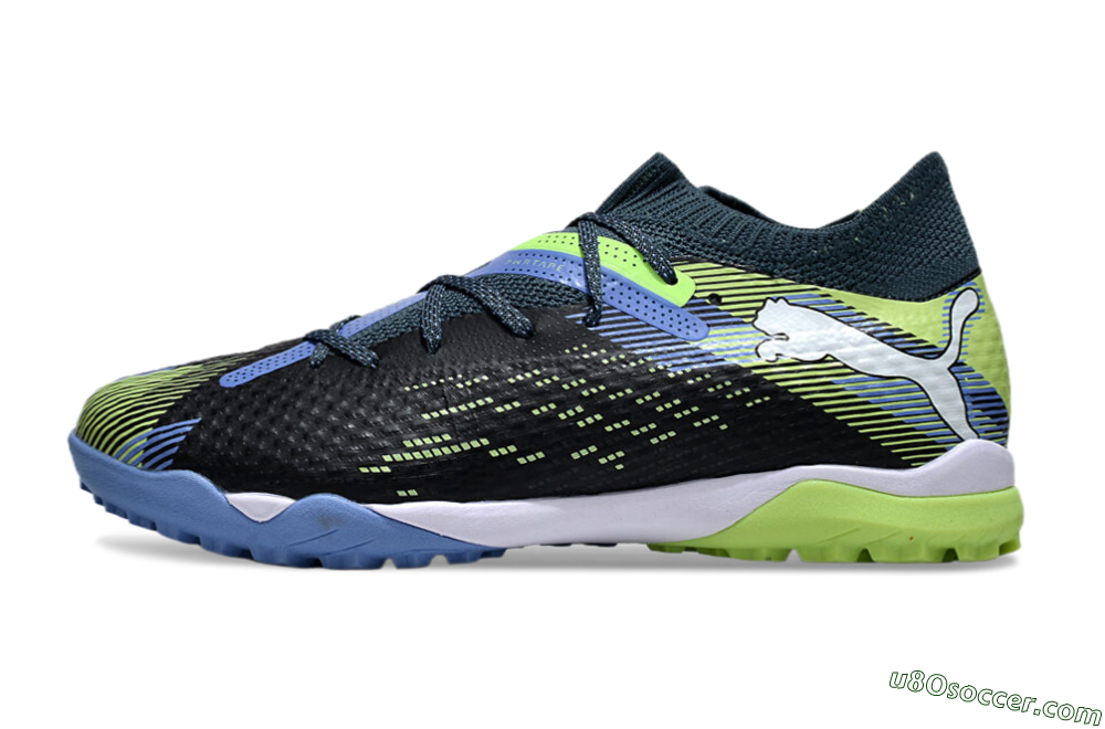 Puma Future Ultimate TF Artificial Turf Soccer Shoes - Black/Yellow/Blue 2