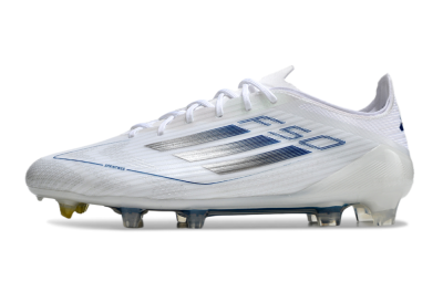 Adidas F50 Elite FG Firm Ground Soccer Cleats - White/Silver/Blue