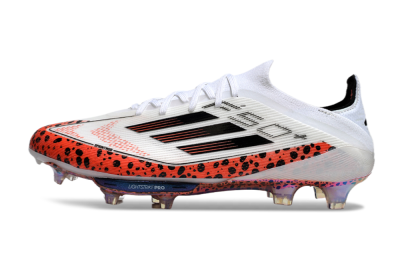 Adidas F50+ Lightstrike Elite FG Firm Ground Soccer Cleats - White/Black/Leopard