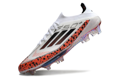 Adidas F50+ Lightstrike Elite FG Firm Ground Soccer Cleats - White/Black/Leopard