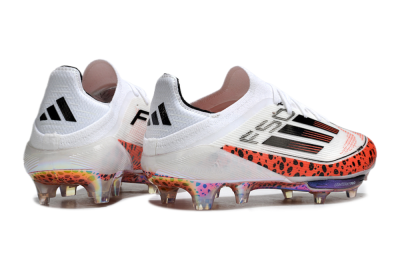 Adidas F50+ Lightstrike Elite FG Firm Ground Soccer Cleats - White/Black/Leopard