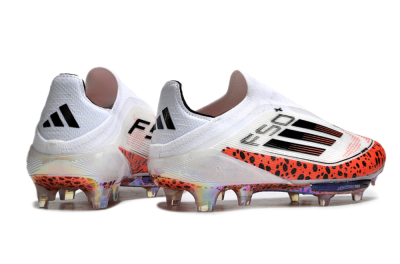 Adidas F50+ Lightstrike Pro Laceless FG Firm Ground Soccer Cleats - White/Leopard/Black