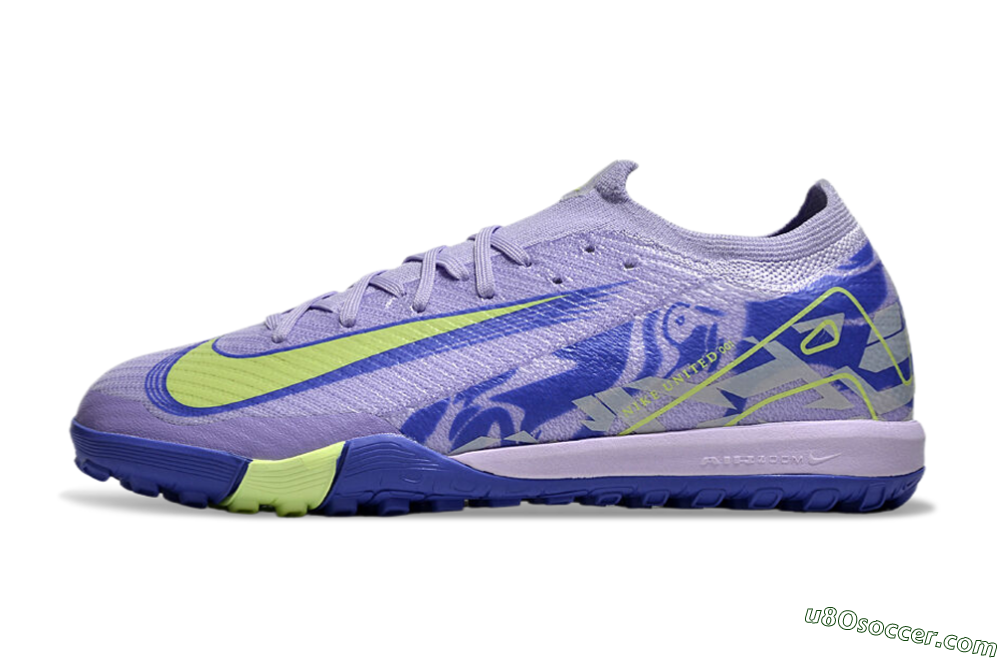 Nike Air Zoom Mercurial Vapor 16 Elite TF Artificial Turf Soccer Shoes - Purple/Yellow/White 2