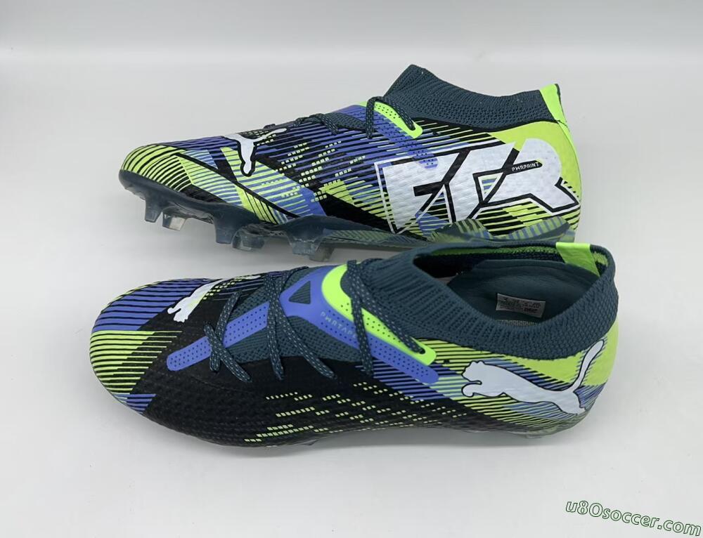 Puma Future Ultimate FG Firm Ground Soccer Cleats - Black/Yellow/Blue