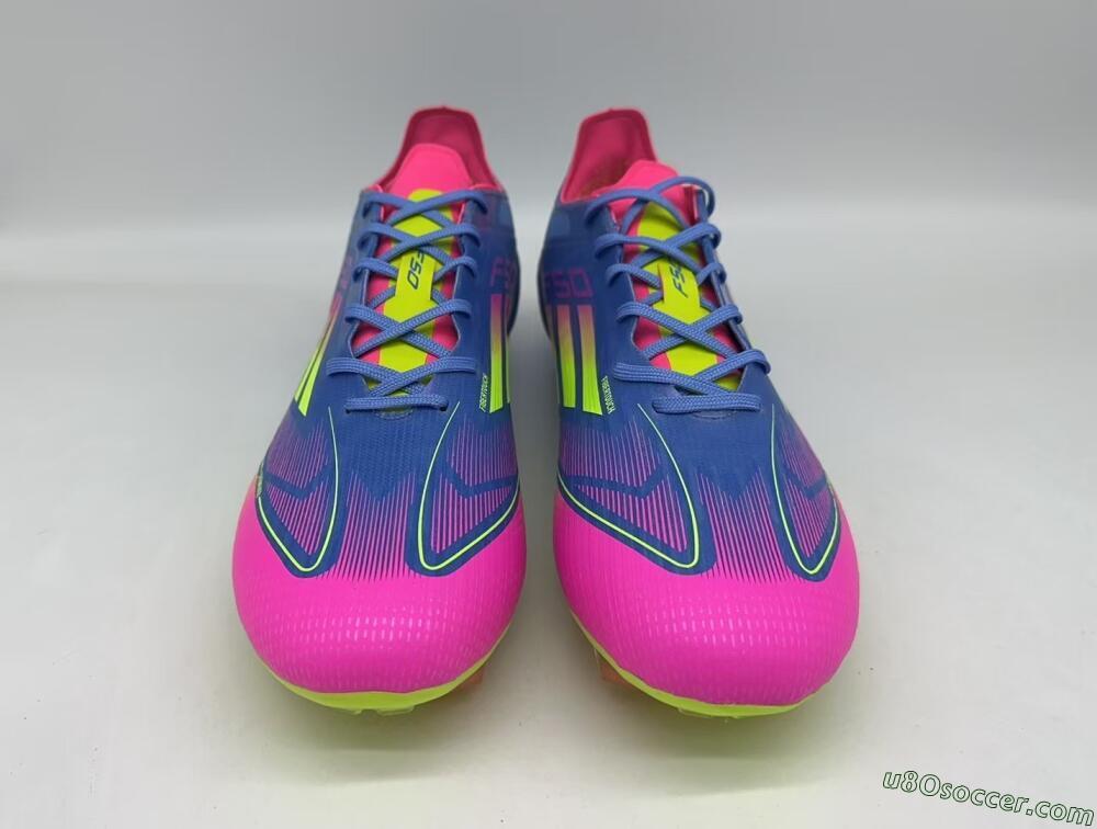 Adidas F50 Elite TF Artificial Turf Soccer Shoes - Blue/Pink/Yellow
