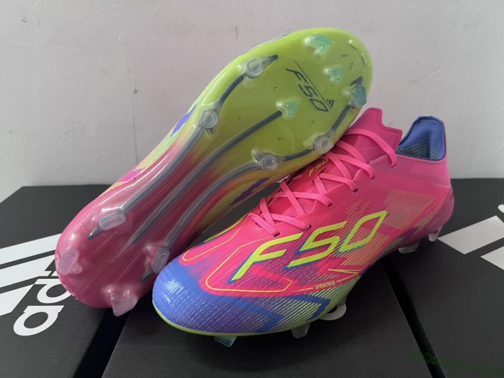 Adidas F50 Elite FG Firm Ground Soccer Cleats - Red/Yellow/Blue