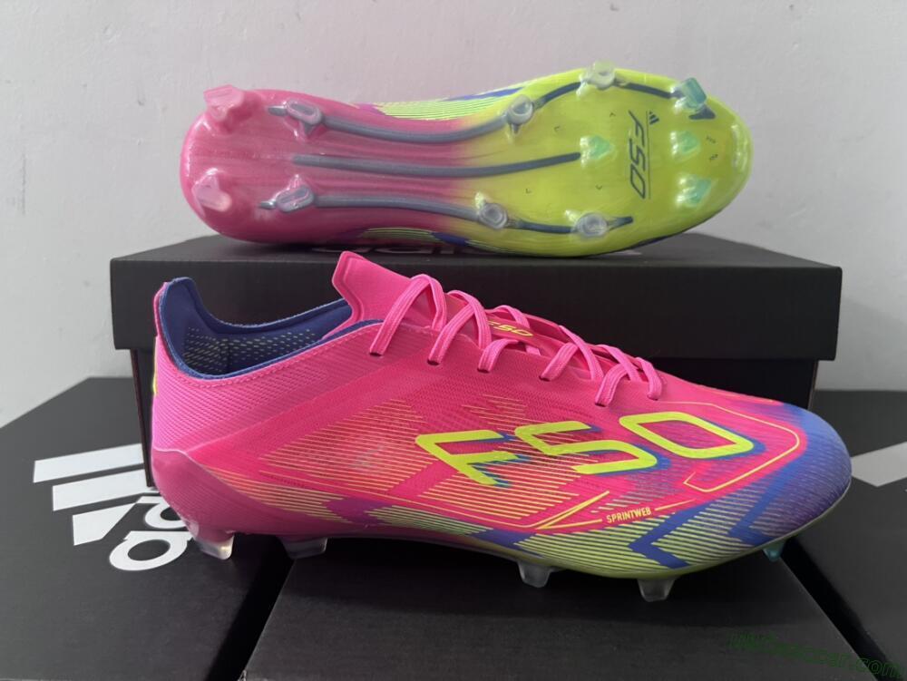 Adidas F50 Elite FG Firm Ground Soccer Cleats - Red/Yellow/Blue