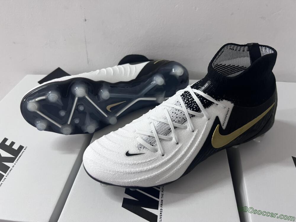 Nike Phantom Luna Elite AG Artificial Grass Soccer Cleats - White/Black/Gold
