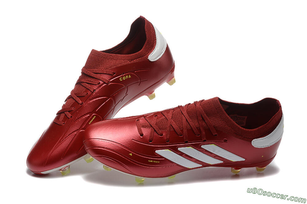 Adidas Copa Pure 2+ FG Firm Ground Soccer Cleats - Red/White/Yellow 6