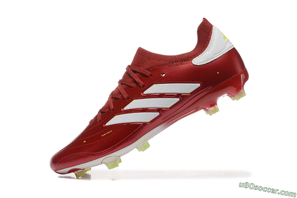 Adidas Copa Pure 2+ FG Firm Ground Soccer Cleats - Red/White/Yellow 8