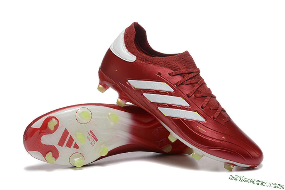 Adidas Copa Pure 2+ FG Firm Ground Soccer Cleats - Red/White/Yellow 4