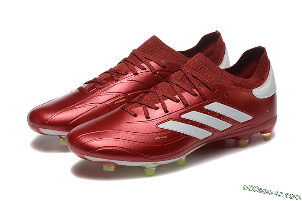 Adidas Copa Pure 2+ FG Firm Ground Soccer Cleats - Red/White/Yellow 5