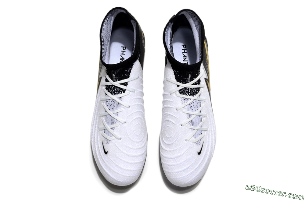 Nike Phantom Luna Elite AG Artificial Grass Soccer Cleats - White/Black/Gold 4