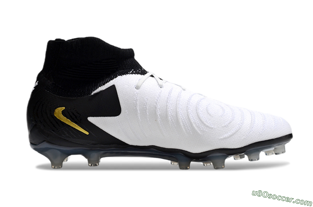 Nike Phantom Luna Elite AG Artificial Grass Soccer Cleats - White/Black/Gold 7