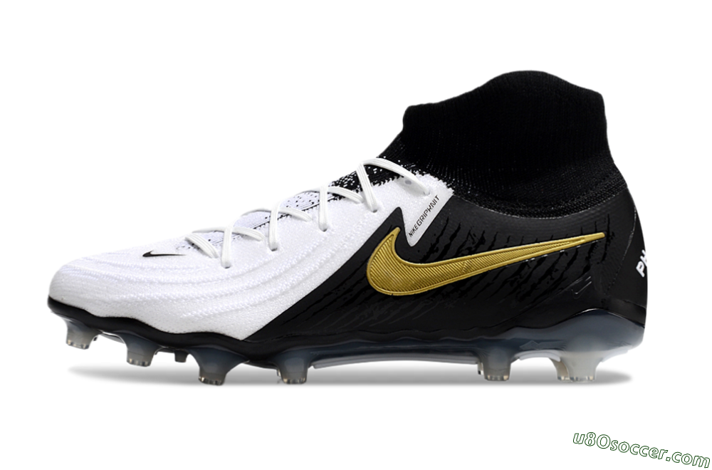 Nike Phantom Luna Elite AG Artificial Grass Soccer Cleats - White/Black/Gold 2
