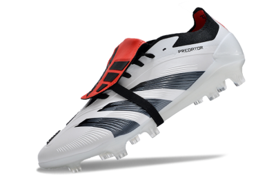Adidas Predator Elite Foldover Tongue FG Firm Ground Soccer Cleats - White/Blue/Red