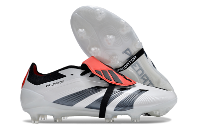 Adidas Predator Elite Foldover Tongue FG Firm Ground Soccer Cleats - White/Blue/Red
