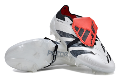 Adidas Predator Elite Foldover Tongue FG Firm Ground Soccer Cleats - White/Blue/Red