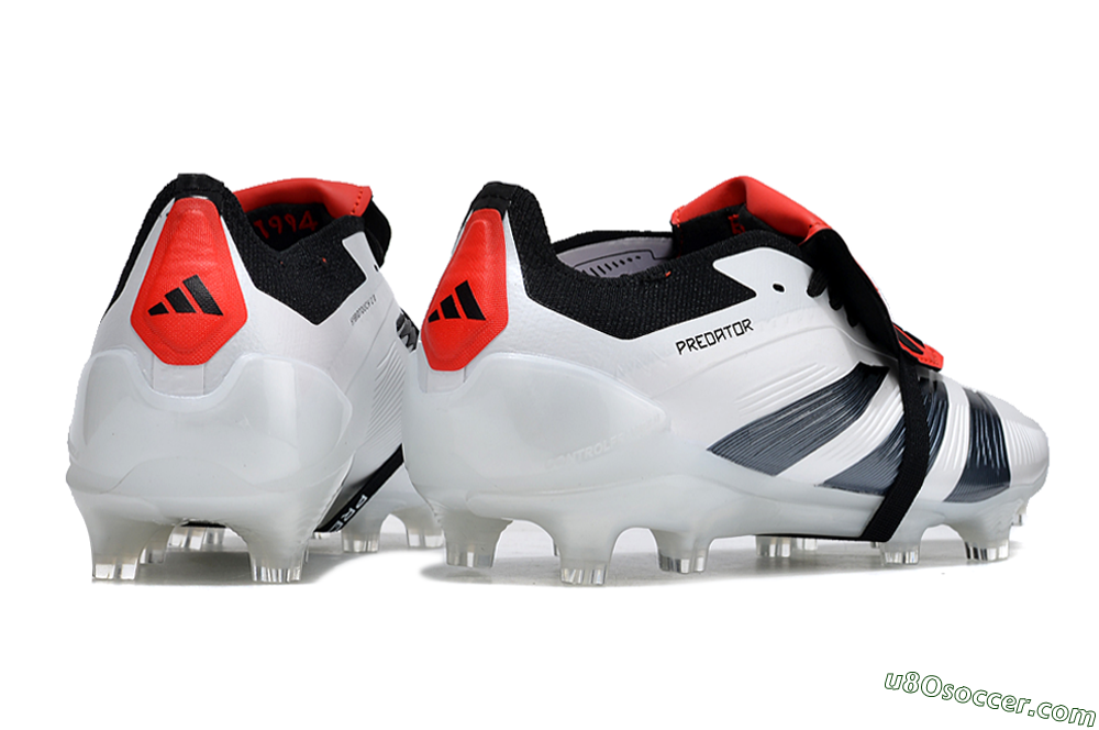Adidas Predator Elite Foldover Tongue FG Firm Ground Soccer Cleats - White/Blue/Red 6
