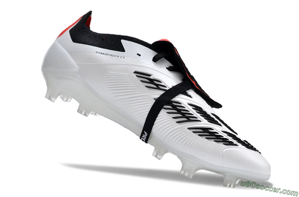 Adidas Predator Elite Foldover Tongue FG Firm Ground Soccer Cleats - White/Blue/Red 4