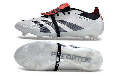 Adidas Predator Elite Foldover Tongue FG Firm Ground Soccer Cleats - White/Blue/Red