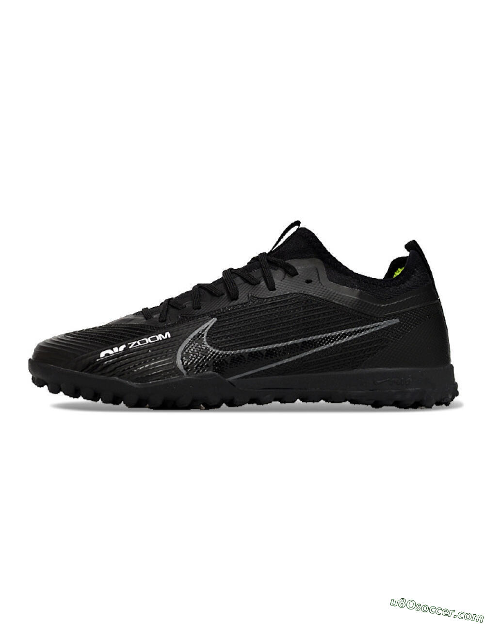 Nike Air Zoom Mercurial Vapor 15 Pro TF Artificial Turf Soccer Shoes - Black/Grey/Yellow 2