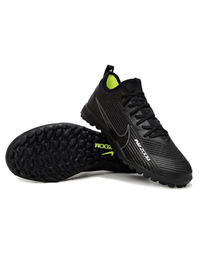 Nike Air Zoom Mercurial Vapor 15 Pro TF Artificial Turf Soccer Shoes - Black/Grey/Yellow