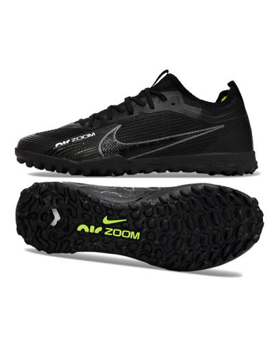 Nike Air Zoom Mercurial Vapor 15 Pro TF Artificial Turf Soccer Shoes - Black/Grey/Yellow