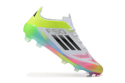 Adidas F50 Elite FG Firm Ground Soccer Cleats - White/Pink/Yellow