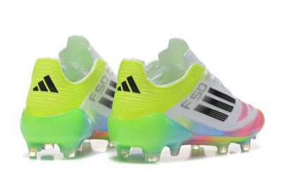 Adidas F50 Elite FG Firm Ground Soccer Cleats - White/Pink/Yellow