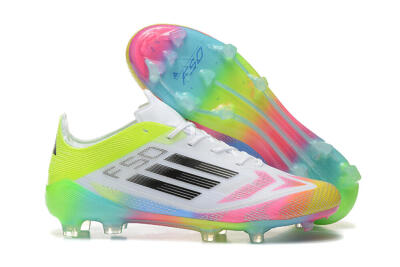 Adidas F50 Elite FG Firm Ground Soccer Cleats - White/Pink/Yellow
