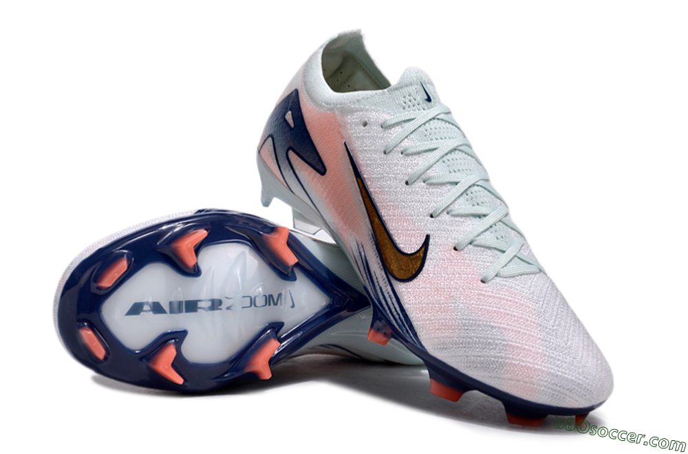 Nike Air Zoom Mercurial Vapor 16 Elite FG Firm Ground Soccer Cleats - Jade/Yellow/Pink 4
