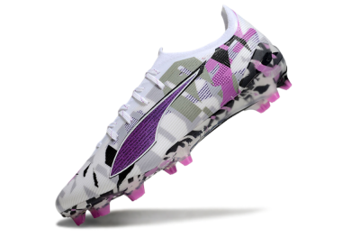 Puma Ultra Ultimate FG Firm Ground Soccer Cleats - White/Purple/Black