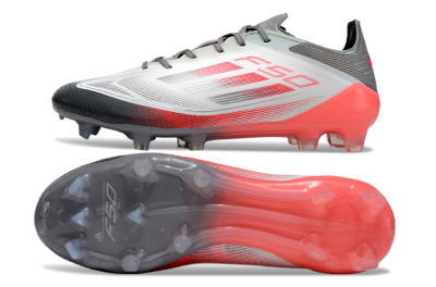 Adidas F50 Elite FG Firm Ground Soccer Cleats - White/Silver/Red