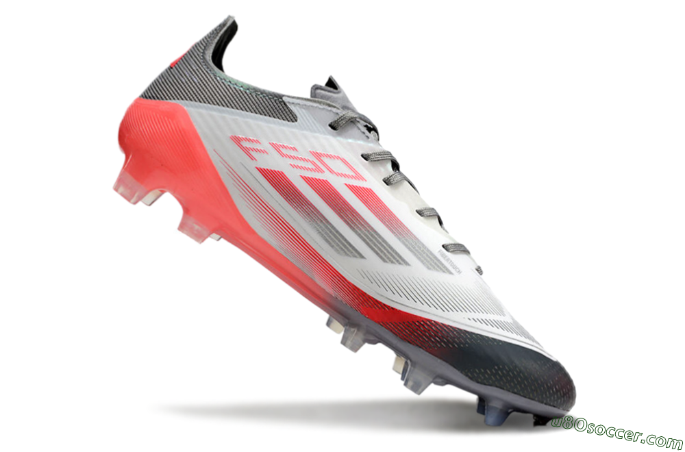 Adidas F50 Elite FG Firm Ground Soccer Cleats - White/Silver/Red 4